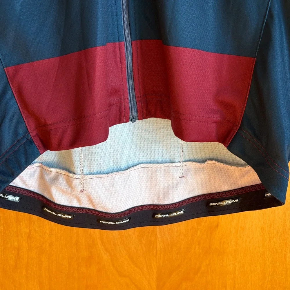 Pearl Izumi Mens Cycling Jersey Short Sleeve Navy Red Blue XL - Picture 3 of 8